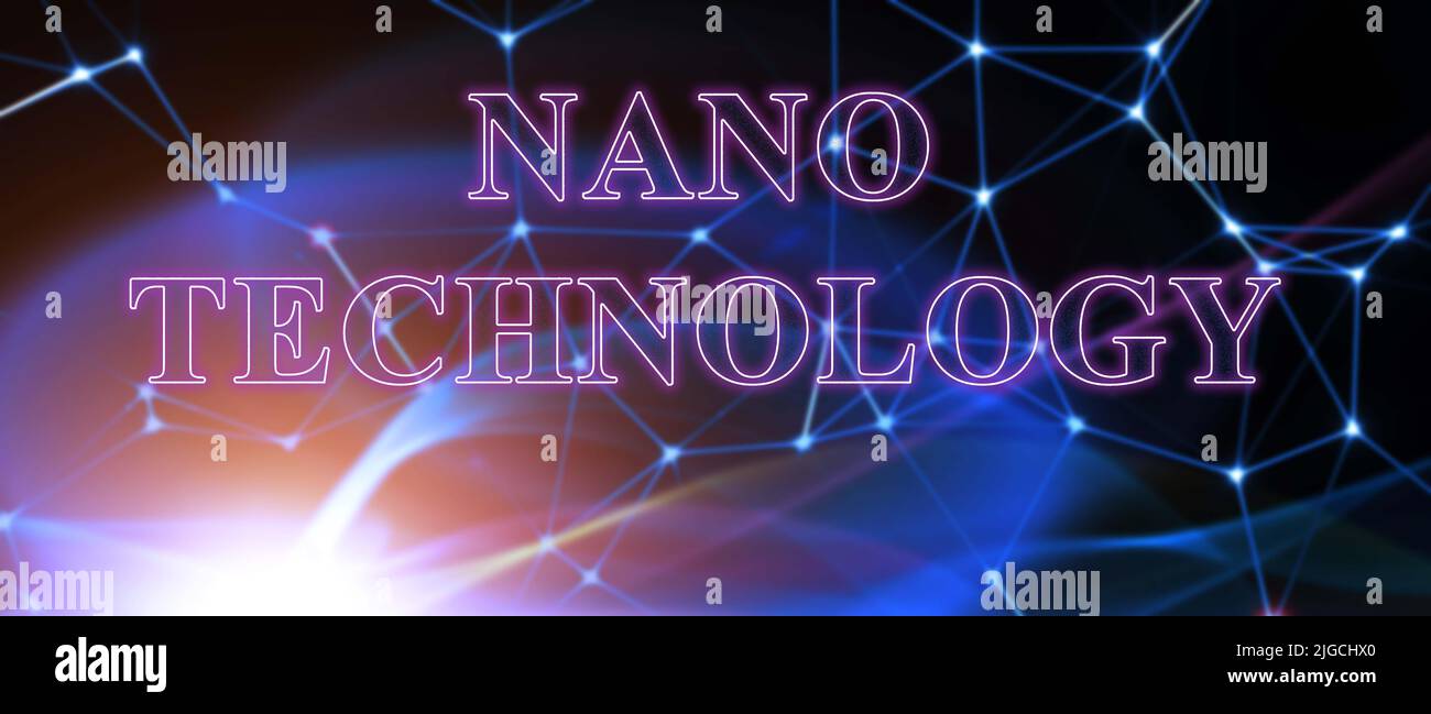 Résumé science et technologie texte de base nano technologie Banque D'Images