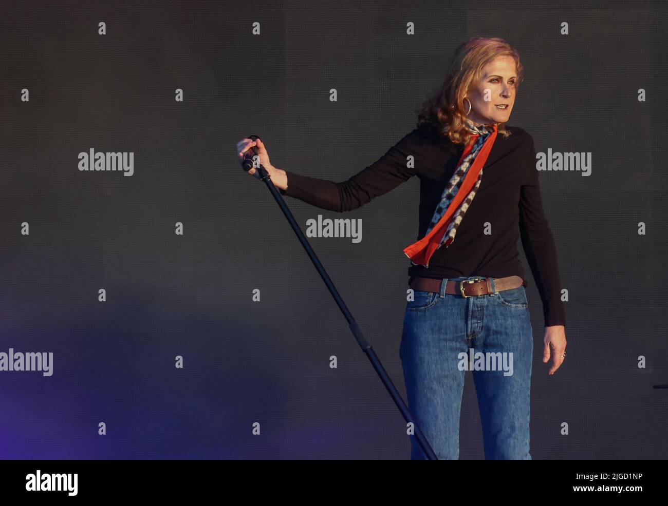 Lytham, Lancashire, Royaume-Uni. 9th juillet 2022. Alison Moyet chante en direct au Lytham Festival 9July 2022 crédit: Sharon Dobson/Alamy Live News Banque D'Images