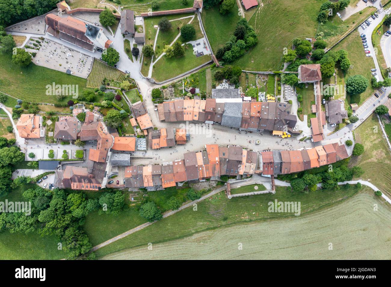Château de Gruyères, Château de Gruyères, Gruyères, Suisse Banque D'Images