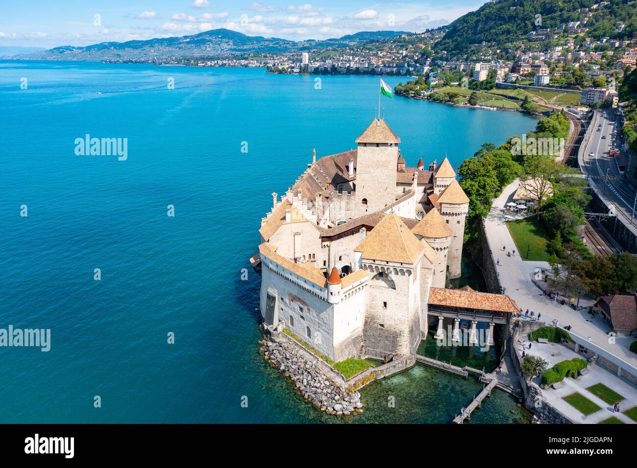 Château de Chillon, Château de Chillon, Veytaux, Suisse Banque D'Images
