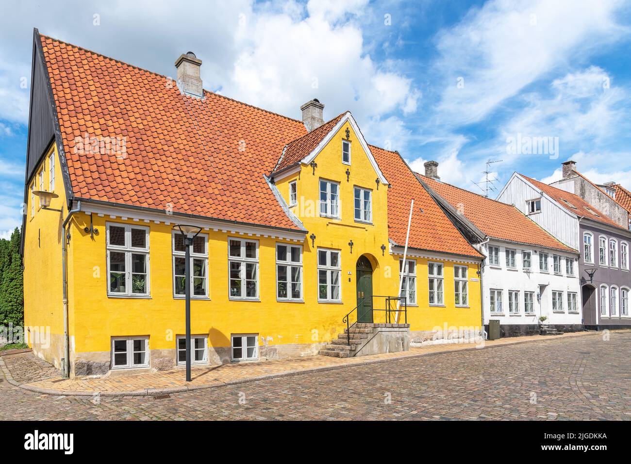Aabenraa, Danemark; 6 juillet 2022 - anciennes maisons traditionnelles danoises, Aabenraa, Danemark Banque D'Images