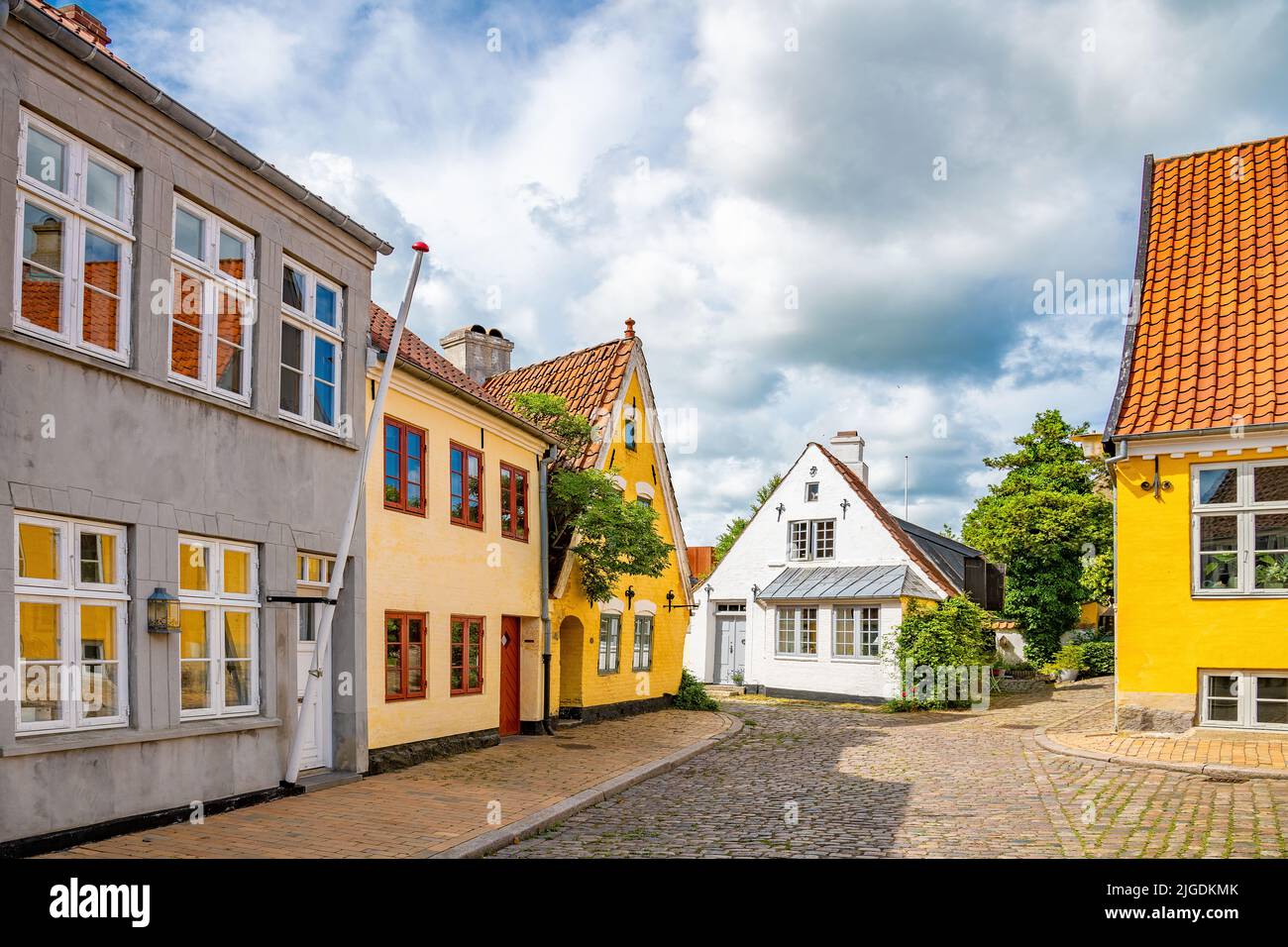 Aabenraa, Danemark; 6 juillet 2022 - anciennes maisons traditionnelles danoises, Aabenraa, Danemark Banque D'Images