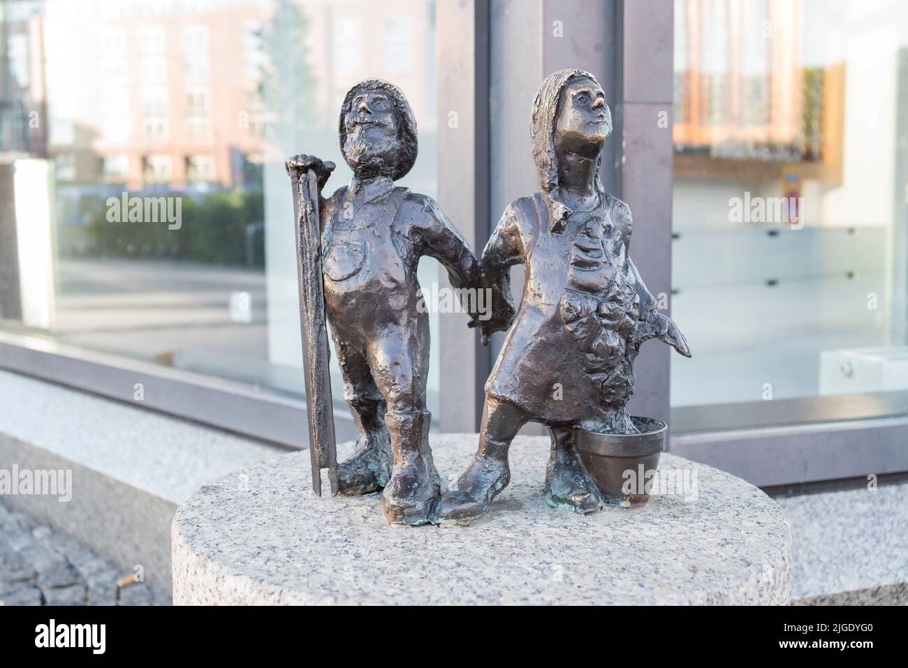 Wroclaw Pologne, 4 décembre 2020.Little gnome point de repère dans la vieille ville sur la place Banque D'Images