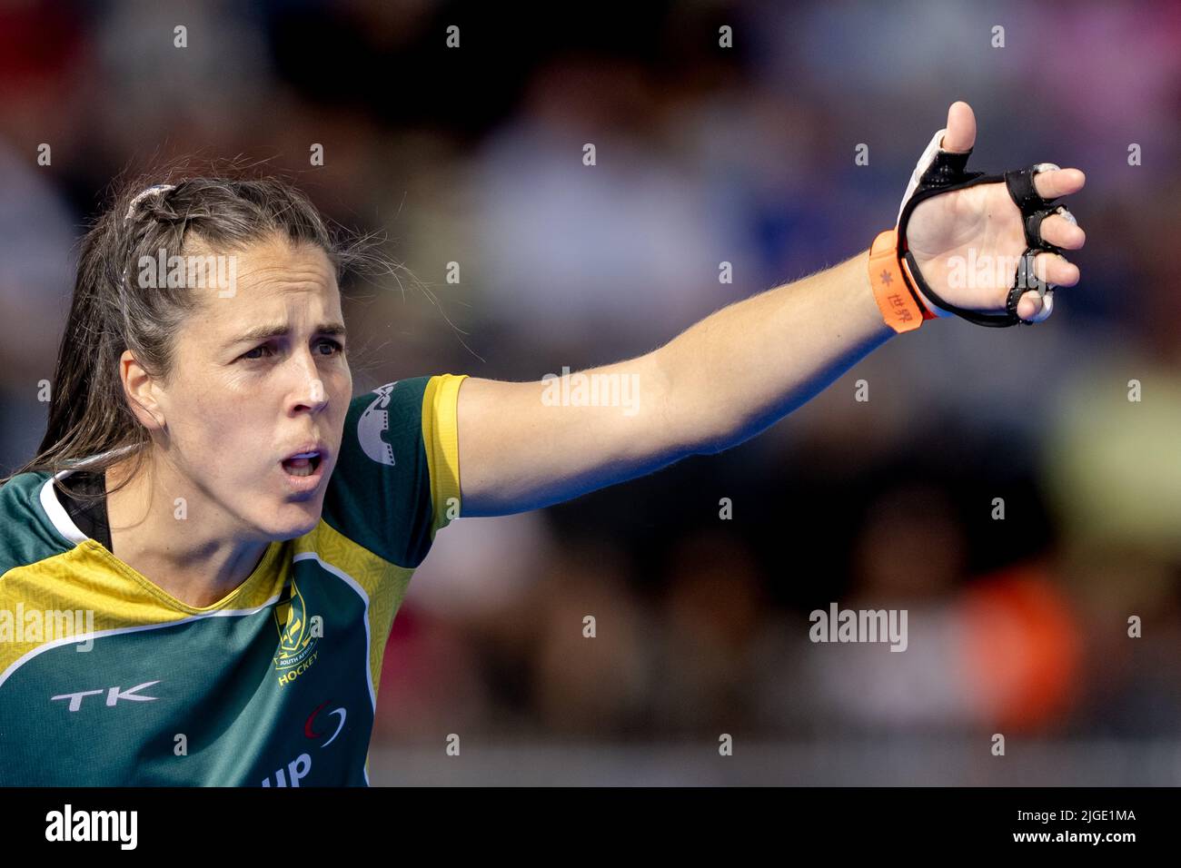 AMSTERDAM - Lisa-Marie Deetlefs (RSA) pendant le match entre l'Allemagne et l'Afrique du Sud aux Championnats du monde de hockey au stade Wagener, sur 9 juillet 2022 à Amsterdam, pays-Bas. ANP SANDER KING Banque D'Images