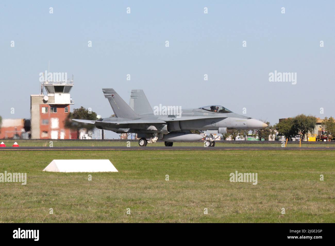 Vue de la Royal Australian Air Force McDonnell Douglas F A 18 Banque D'Images
