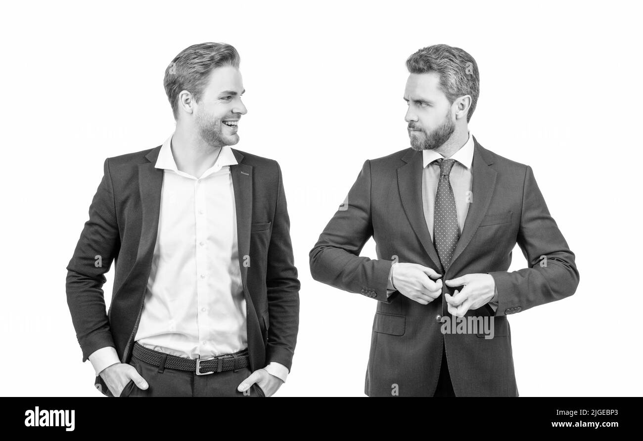 deux hommes d'affaires en costume formel. succès d'affaires. partenaires d'affaires confiants. Banque D'Images