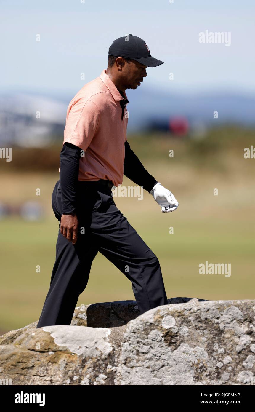 USA's Tiger Woods à l'Old course, St Andrews. Date de la photo: Dimanche 10 juillet 2022. Banque D'Images