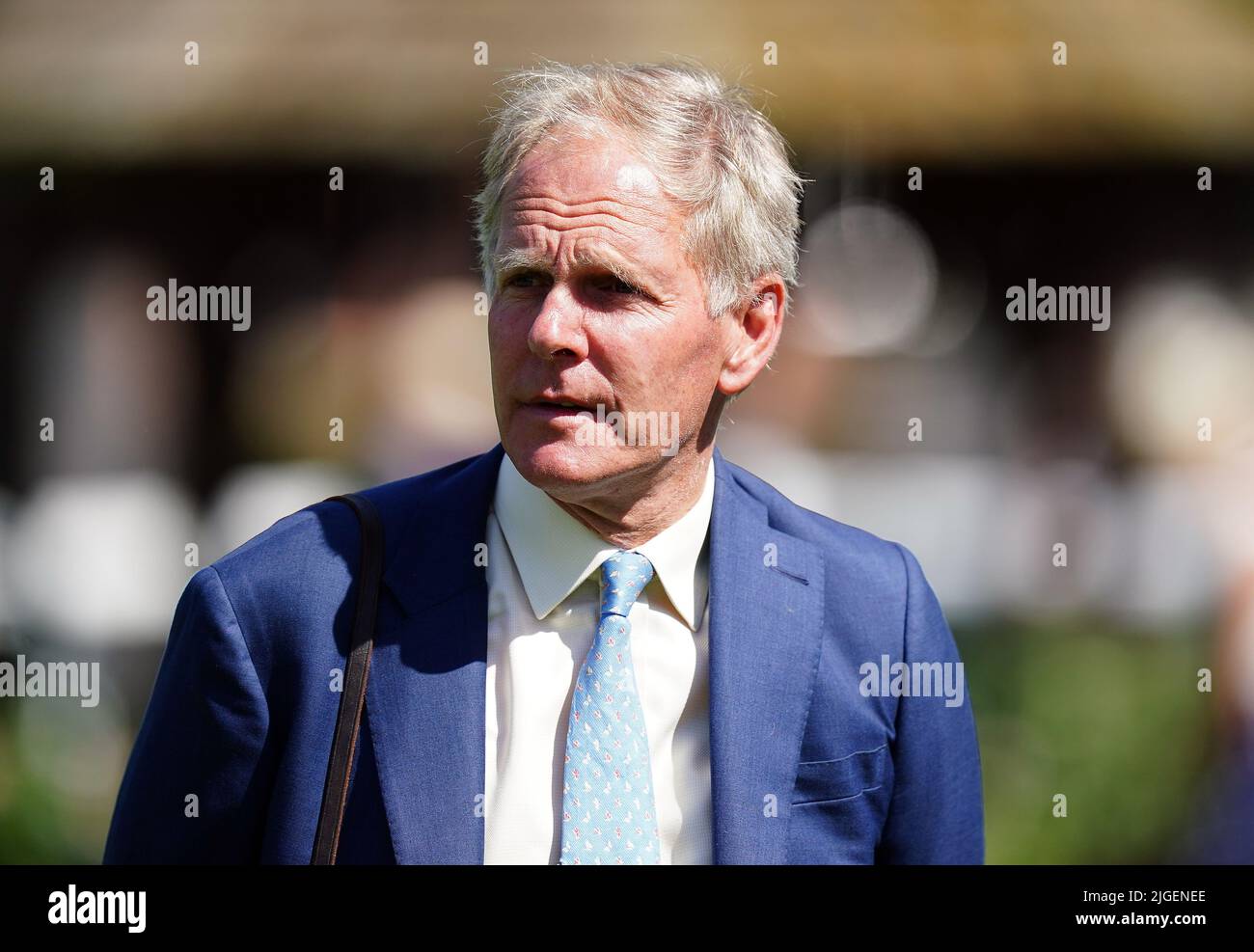 L'entraîneur Michael Bell à Darley juillet Cup Day of the Moet and Chandon juillet Festival à Newmarket racecourse, Suffolk. Date de la photo: Samedi 9 juillet 2022. Banque D'Images