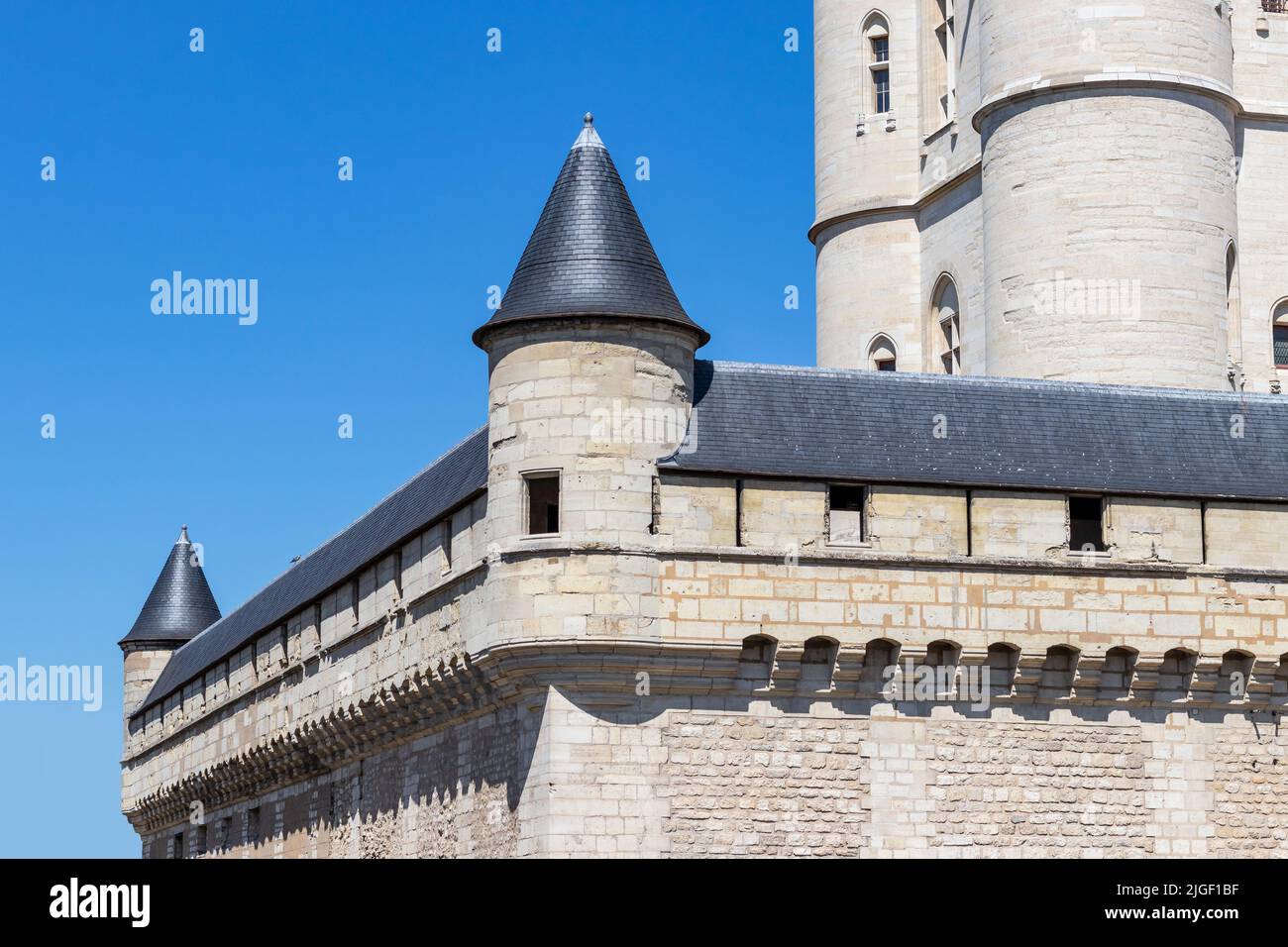 Château médiéval de Vincennes (Château de Vincennes) près de Paris en France Banque D'Images