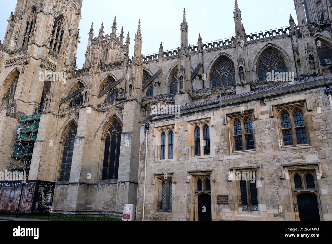 Vue latérale de York Minster Banque D'Images