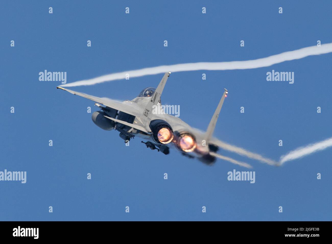 McDonnell Douglas F-15E Strike Eagle à RAF Lakenheath. Banque D'Images