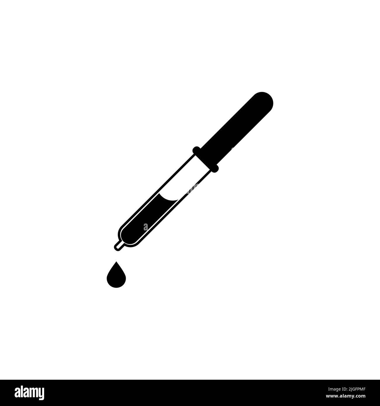 Icône de vecteur compte-gouttes isolée sur fond blanc Illustration de Vecteur