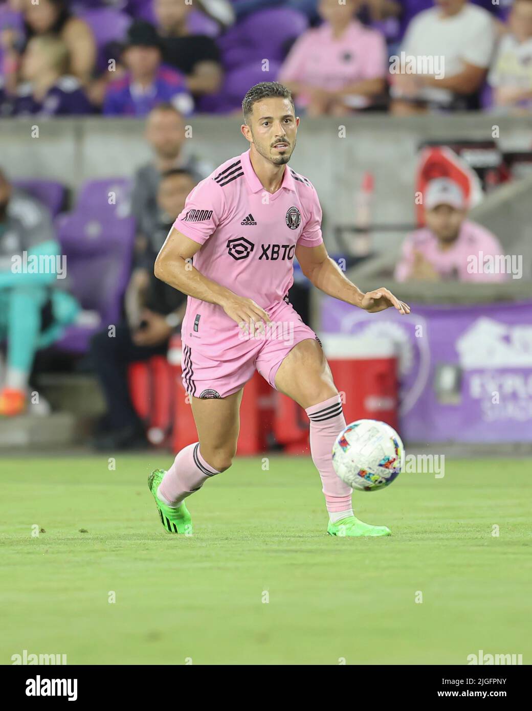 Orlando, FL : lors d'un match MLS, samedi, 9 juillet 2022, au stade Explora. Orlando City bat l'Inter Miami 1-0. (Kim Hukari/image du sport) Banque D'Images