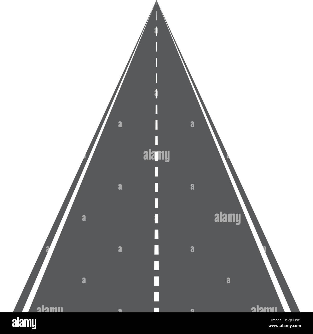 Route ou autoroute à vecteur avec marquages sur fond blanc Illustration de Vecteur