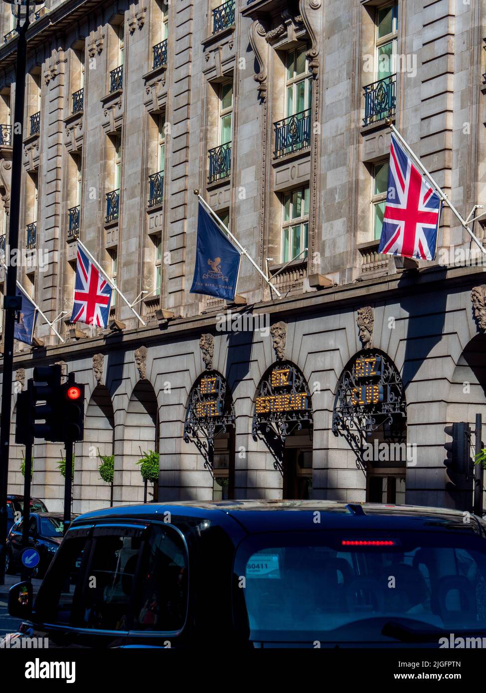 The Ritz Hotel London au 150 Piccadilly Central London - le Ritz Hotel est un hôtel de luxe 5 étoiles ouvert en 1906. Classe II. Banque D'Images