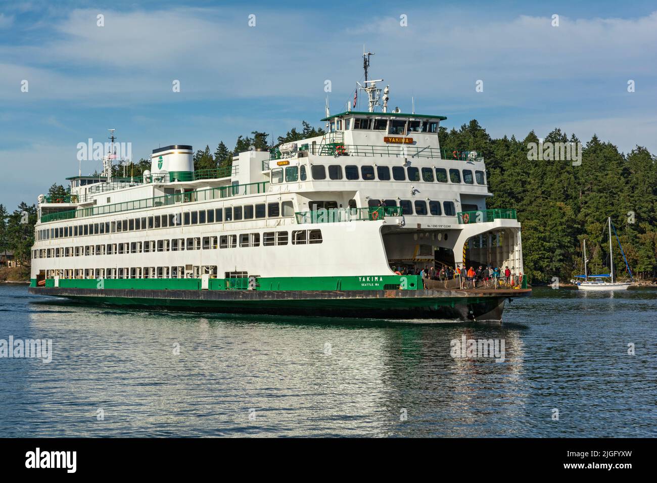 Washington, îles San Juan, Washington State Interinsulaire Ferry Banque D'Images