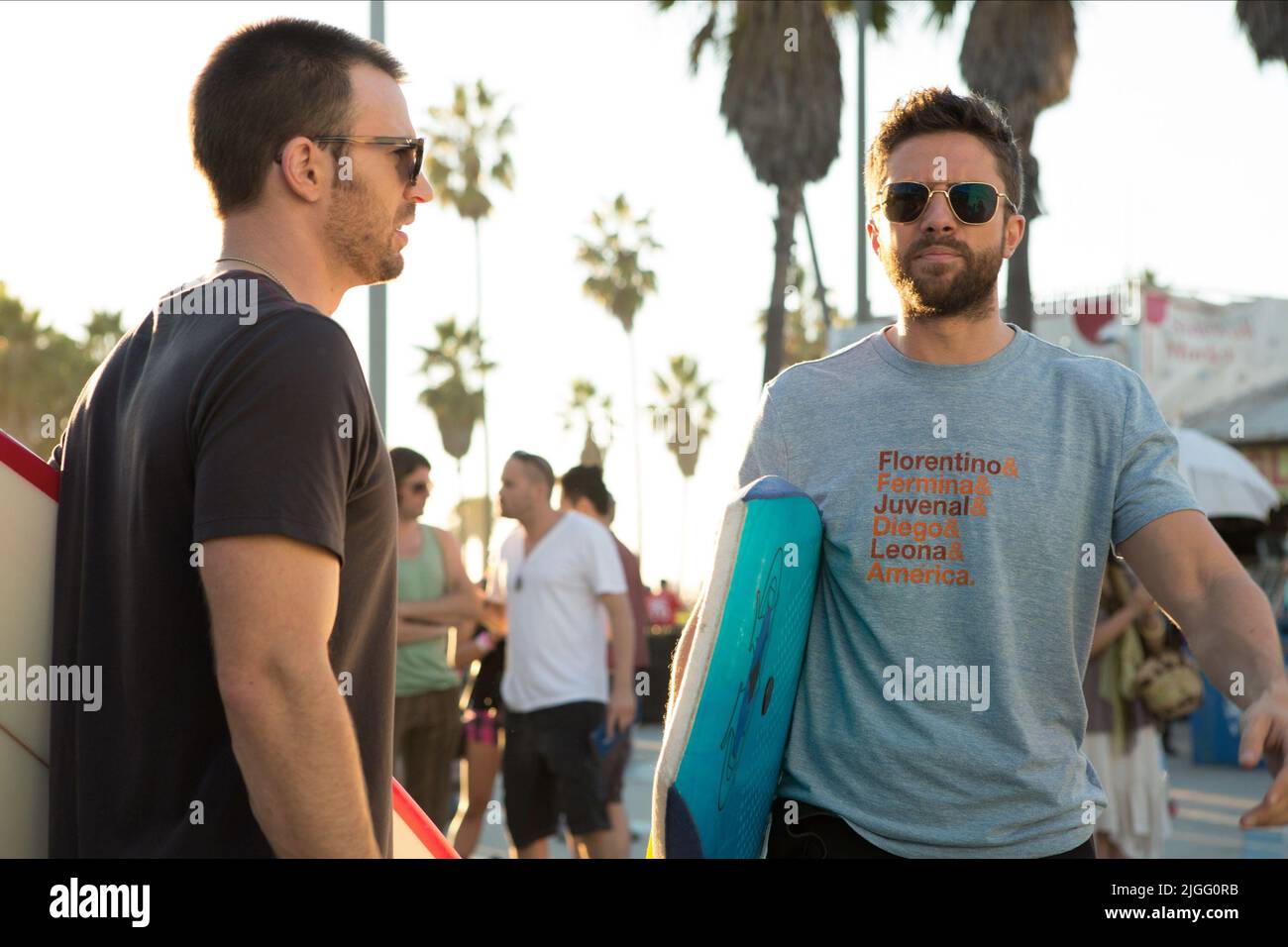 CHRIS EVANS, MARTIN STARR, la jouer cool, 2014 Banque D'Images