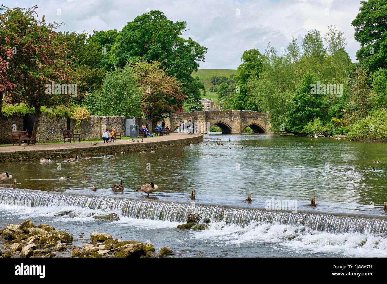 Rivière Wye, Bakewell Banque D'Images