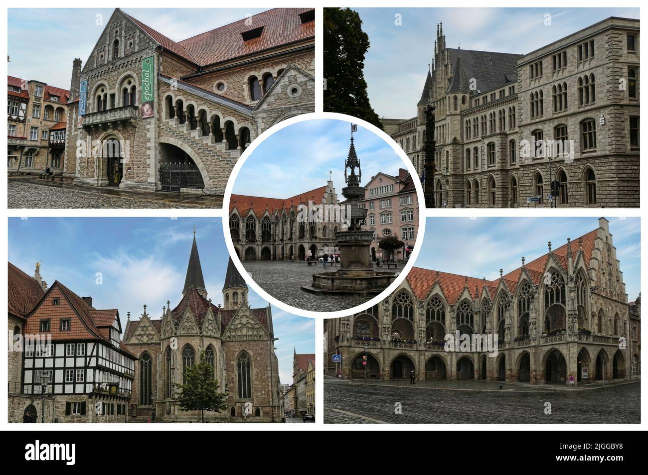 Braunschweig, également appelé Brunswick, (Allemagne) la "ville du Lion" est une belle ville de Basse-Saxe pleine de bâtiments historiques Banque D'Images