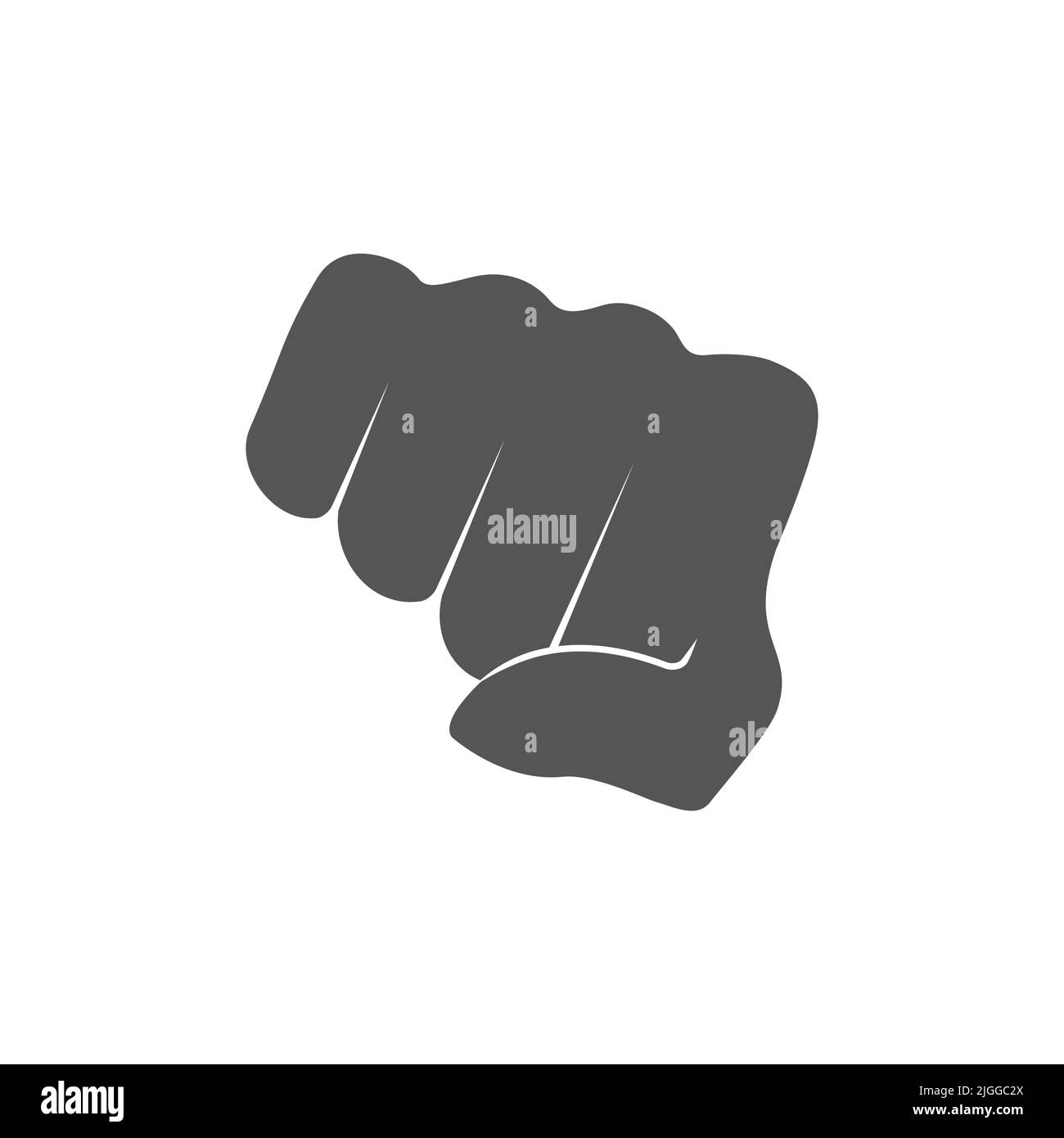 Combat de poing, punch. Illustration vectorielle plate isolée sur fond blanc. Illustration de Vecteur