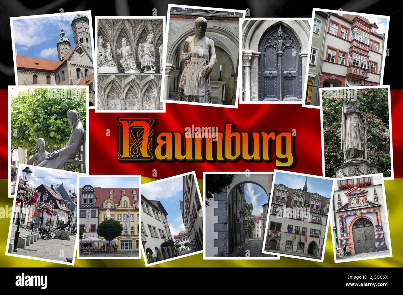 Naumburg est une belle et ancienne ville d'Allemagne, située dans le pays de Saxe-Anhalt, pleine de monuments et de lieux d'intérêt historique. Banque D'Images