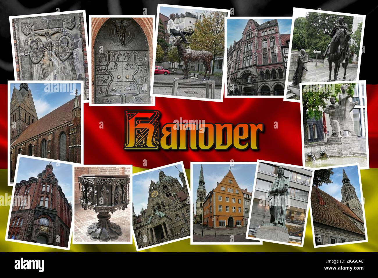 La ville allemande de Hanovre, capitale de la Basse-Saxe, une belle ville à découvrir, la combinaison parfaite de l'art et de la culture Banque D'Images
