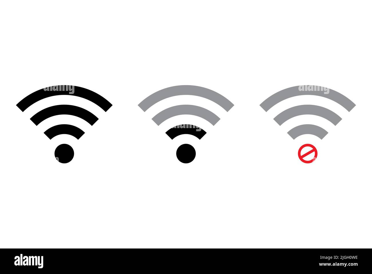 Vecteur d'icône Wi-Fi isolé sur fond blanc Illustration de Vecteur