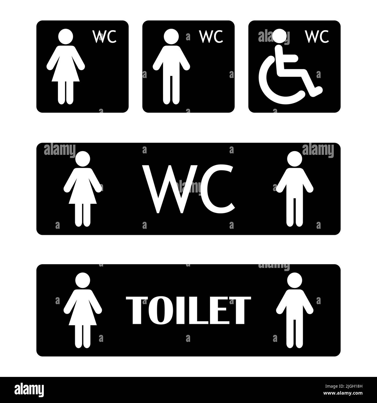 Icône du panneau WC. Symbole des toilettes. Illustration vectorielle esp10 Illustration de Vecteur