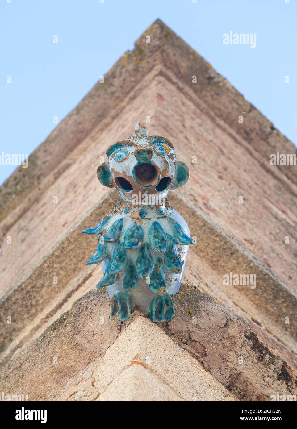 Gargouille en porcelaine du palais des weathervanes, quartier historique de Caceres, Estrémadure, Espagne Banque D'Images