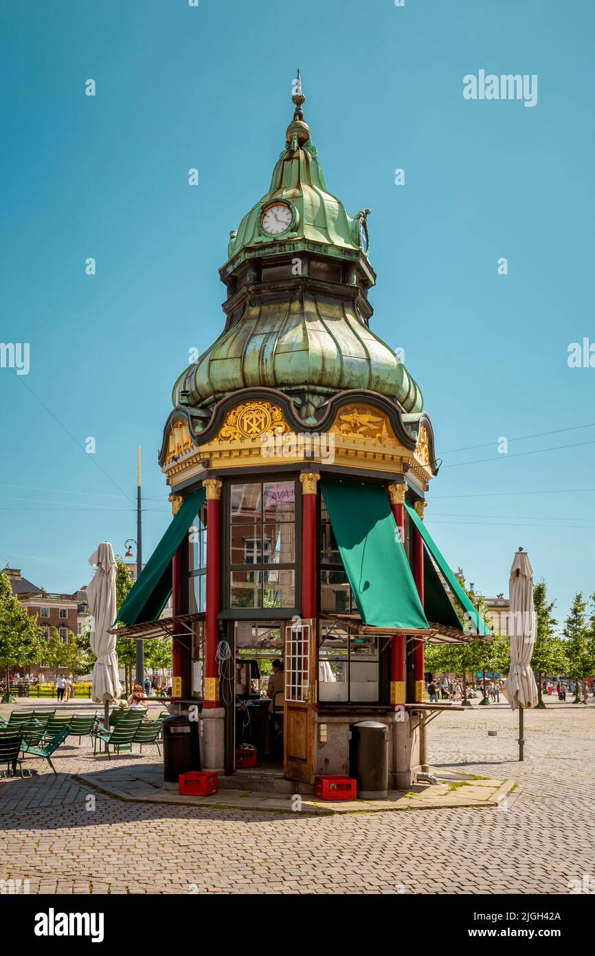 Kiosque d'époque à Copenhague, Danemark Banque D'Images