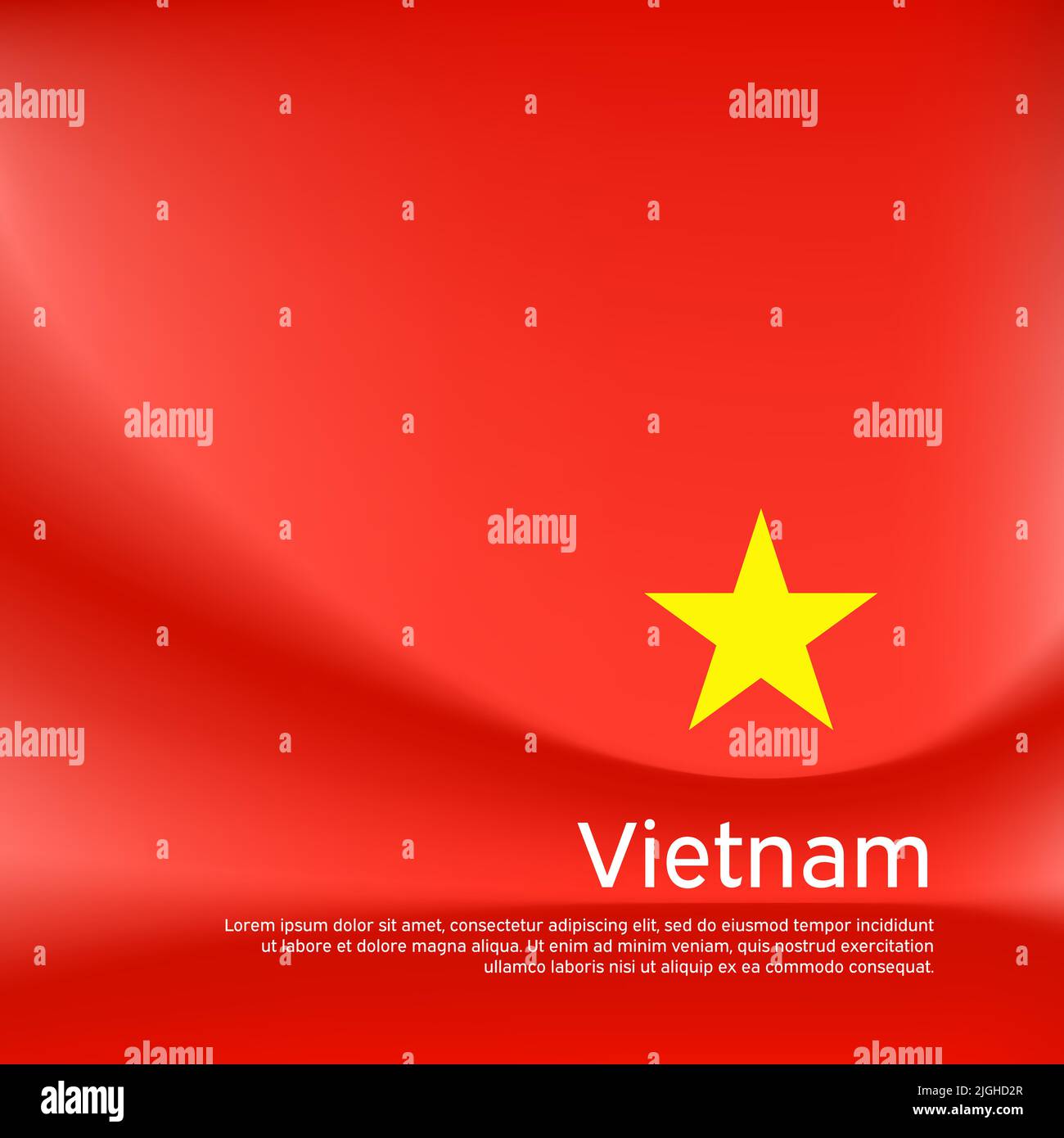 Arrière-plan du drapeau du Vietnam. Motif flou dans les couleurs du drapeau vietnamien, livret d'affaires. Bannière nationale, affiche du vietnam. État patriotique Illustration de Vecteur