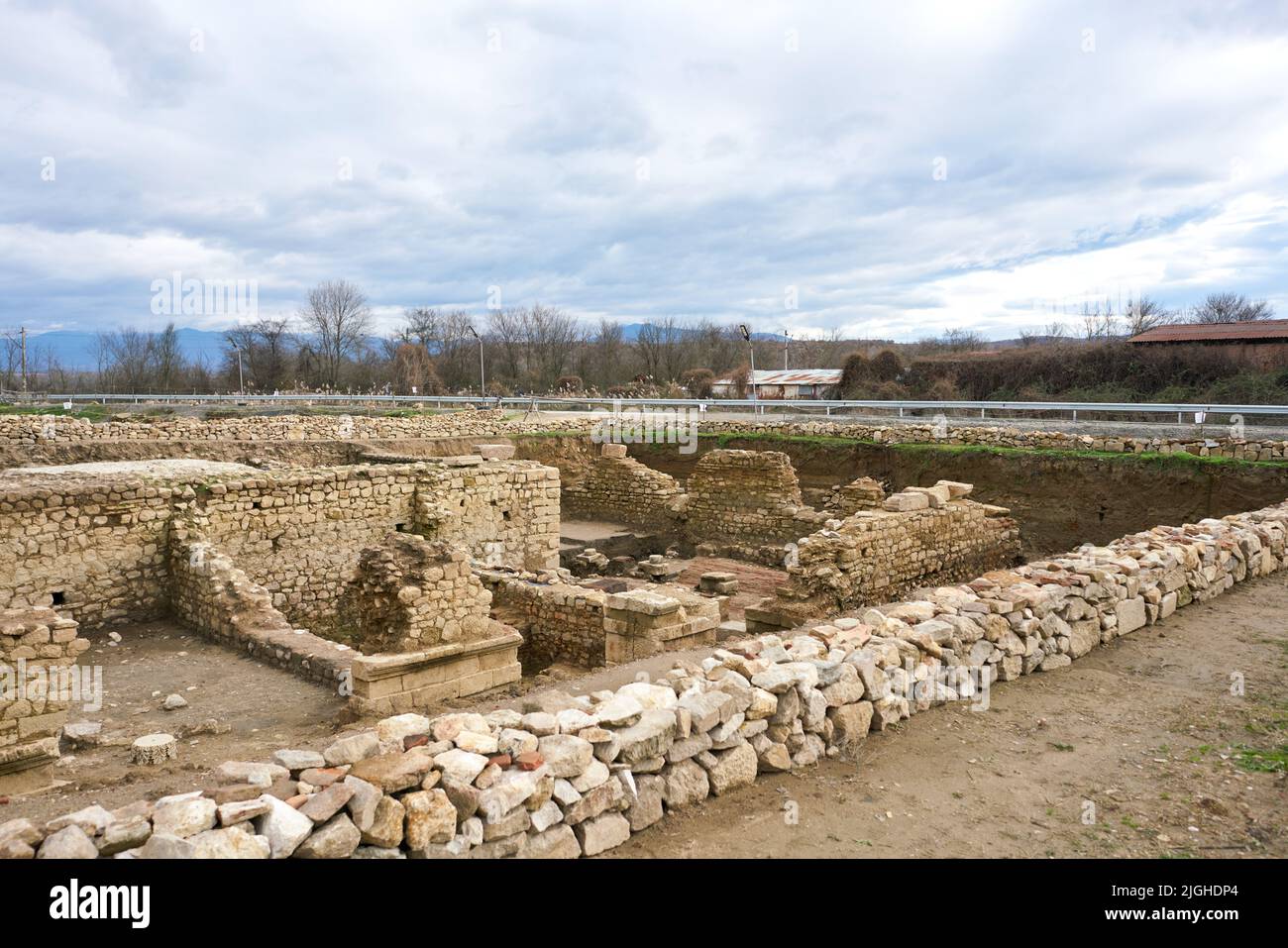 Le paysage unique dans la région de la ville ancienne avec les ruines Banque D'Images