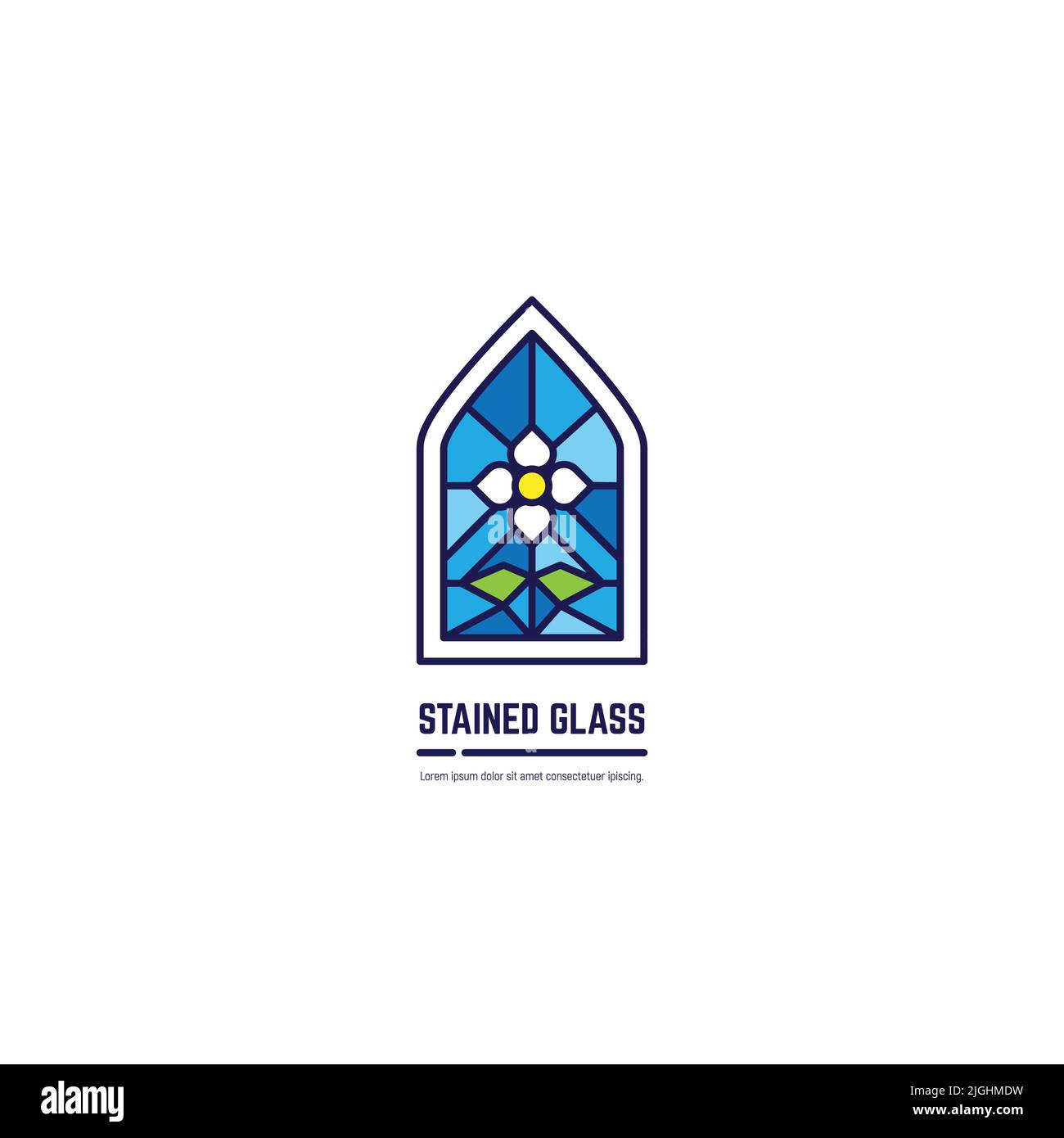 Vitraux vecteur ligne lent Illustration de Vecteur