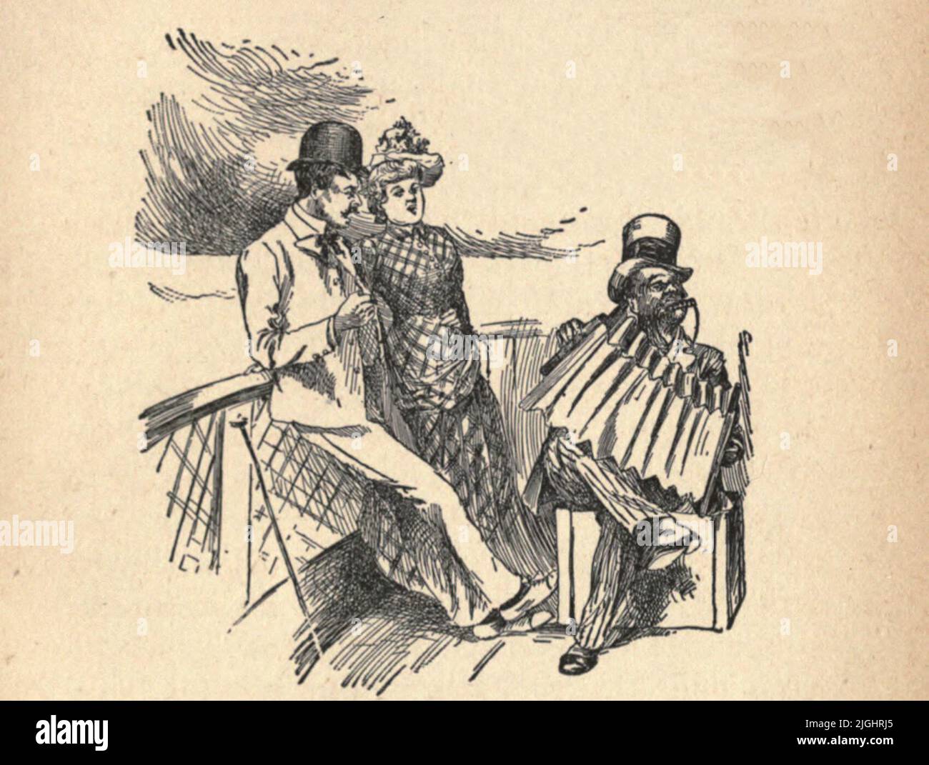 Sur l'eau du livre ' Chicago par jour et nuit : le guide du chercheur de plaisir pour le Paris de l'Amérique ' où la beauté féminine est l'attraction principale par J. Gutter Lawrence Date de publication c1892 Editeur Palmyra, Pa. : Diamond Banque D'Images