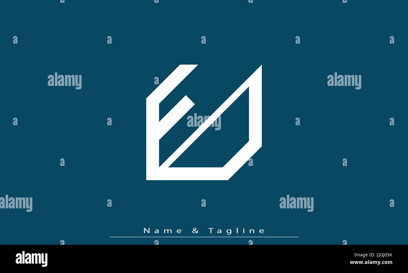 Lettres de l'alphabet initiales Monogram logo FO , OF Illustration de Vecteur