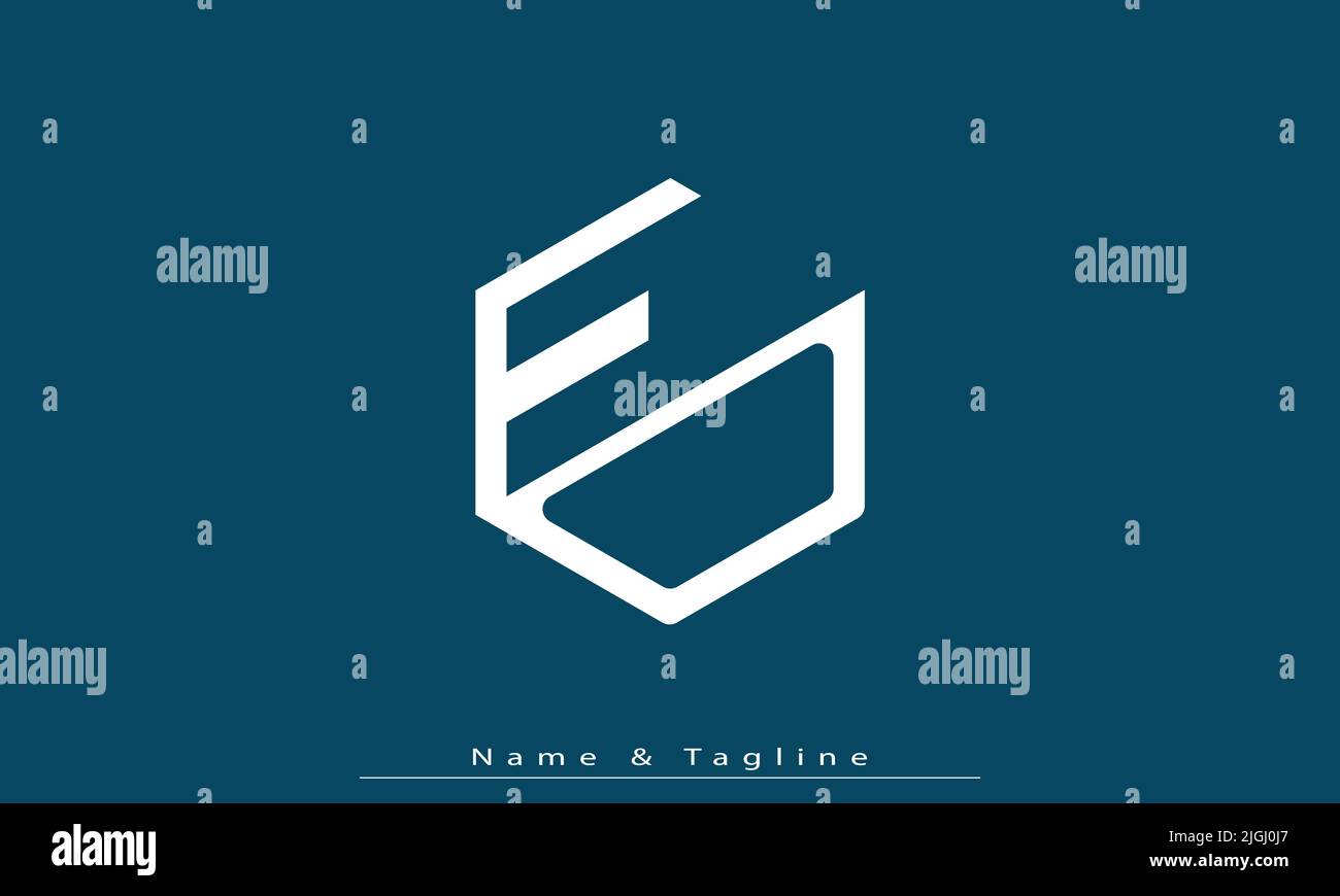 Lettres de l'alphabet initiales Monogram logo FO , OF Illustration de Vecteur