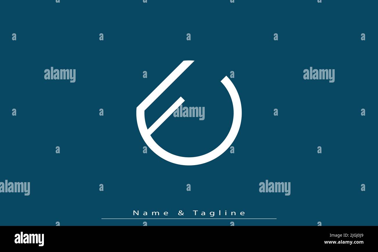Lettres de l'alphabet initiales Monogram logo FO , OF Illustration de Vecteur
