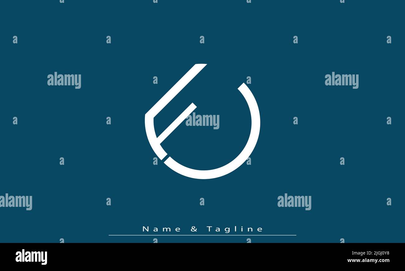Lettres de l'alphabet initiales Monogram logo FO , OF Illustration de Vecteur