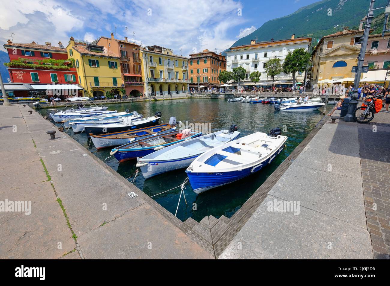 Port de Malcesine , Lac de Garde, Italie Banque D'Images