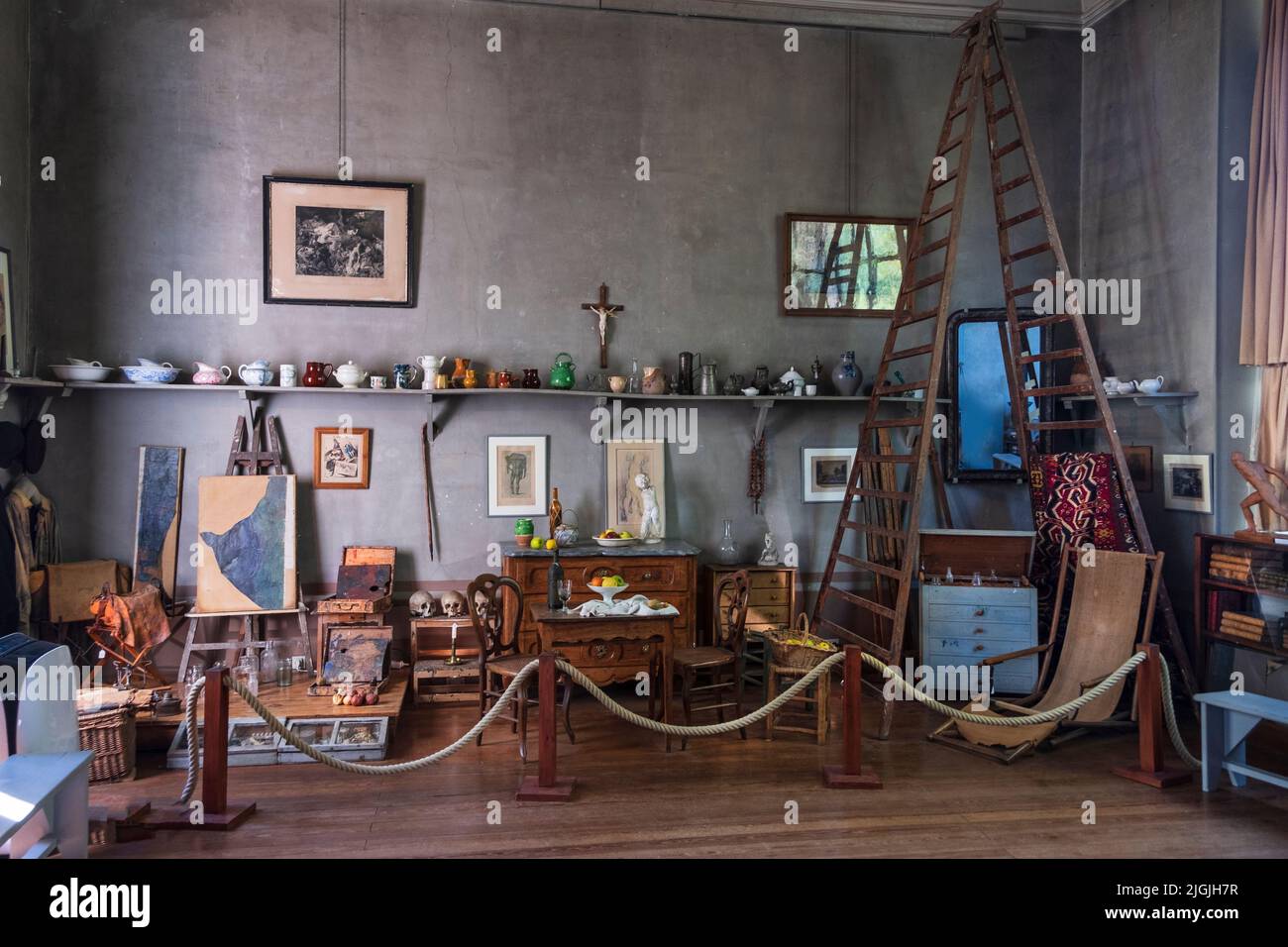 Atelier de Cézanne - intérieur de studio d'art, Aix-en-Provence, France Banque D'Images