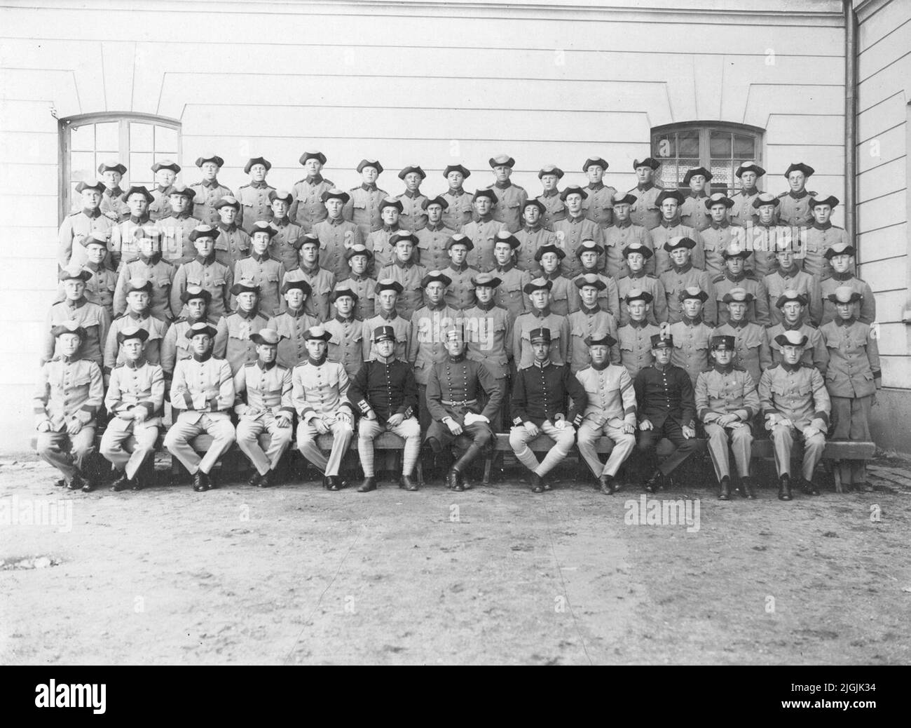 Photo du groupe Infanteri, Gräsvik. Régiment de Grenadier. Banque D'Images
