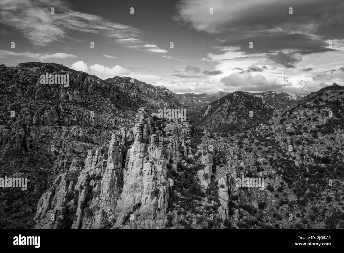 Montagne sauvage de l'Arizona. Mount Lemmon, île du ciel et pinnacles Banque D'Images