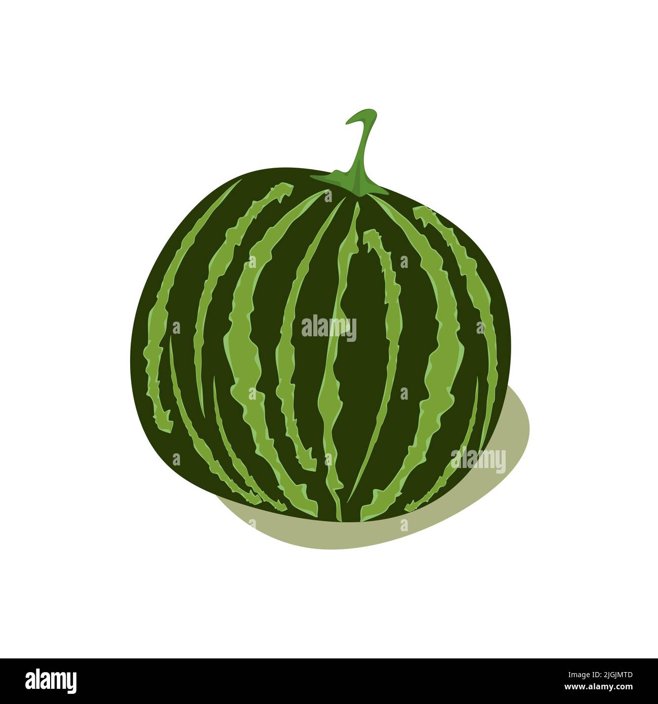 Clipart vecteur pastèque isolée sur fond blanc. Illustration de Vecteur