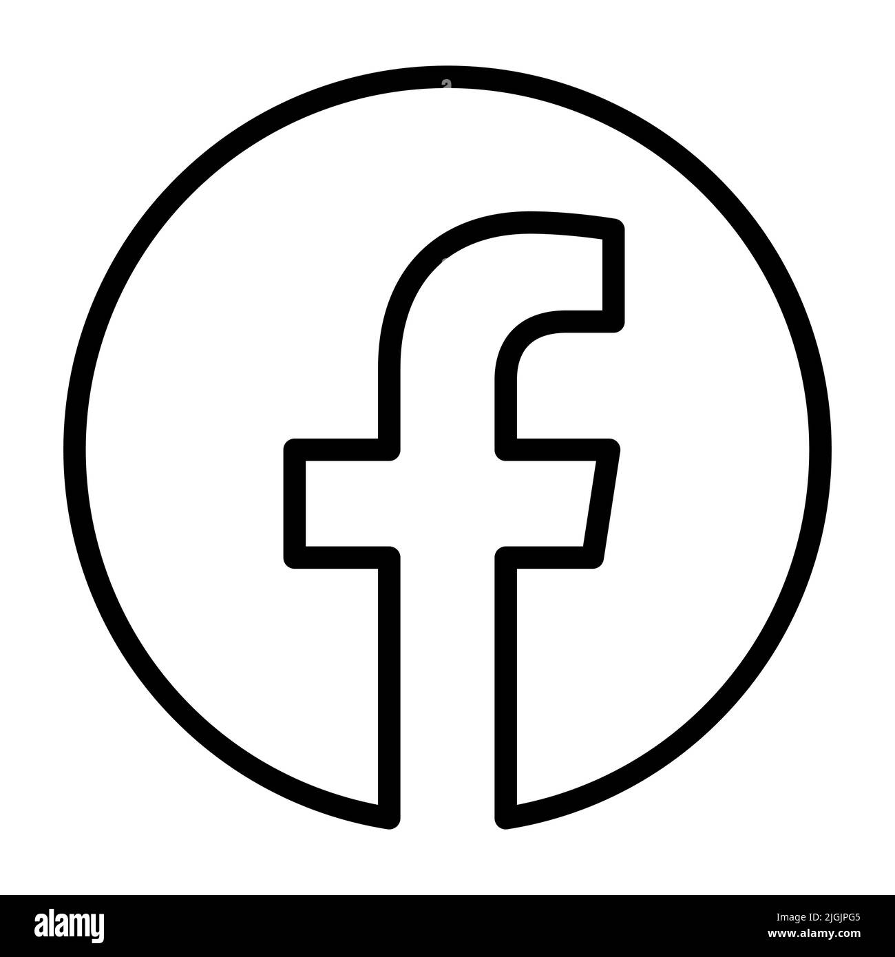 Icône de l'application Facebook sur les réseaux sociaux Illustration de Vecteur