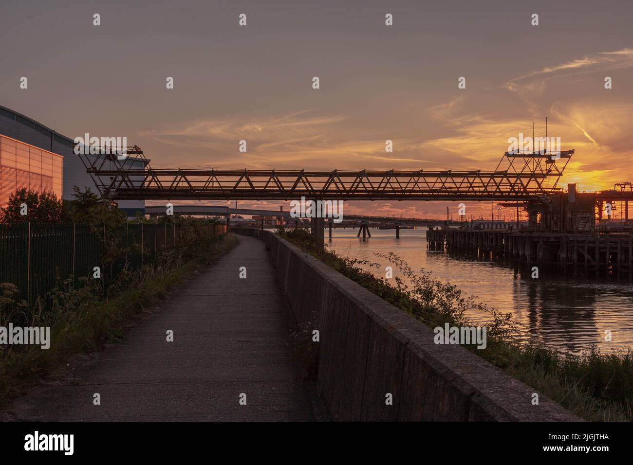 Passerelle Thames Path Banque D'Images