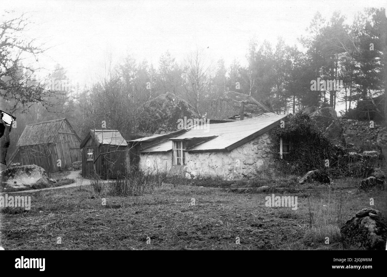 Bostad la salle de pêche humide dans le piège de Fridlevstad. Banque D'Images
