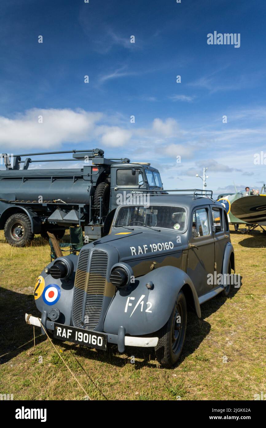 Hillman Minx, voiture du personnel de la RAF. Salon de l'air de Southport 2022. Banque D'Images