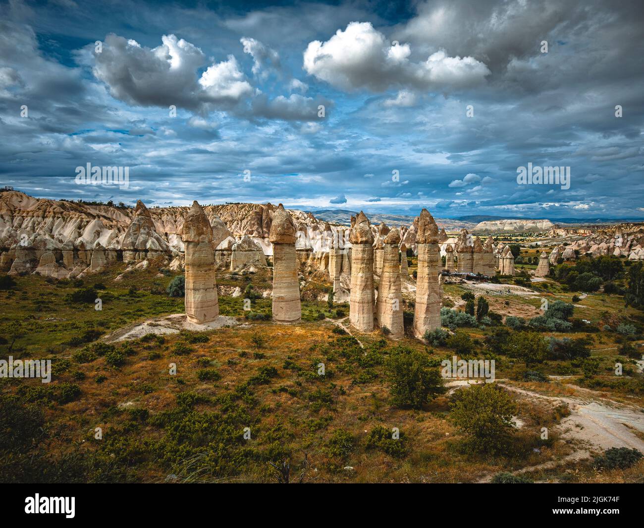 paysage de vallée d'amour en cappadoce, turquie. Banque D'Images