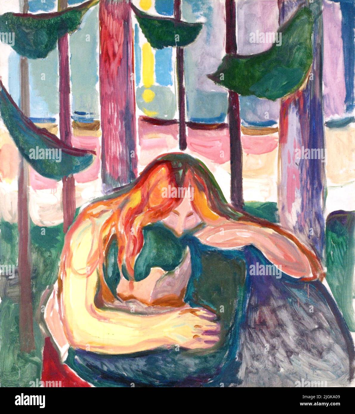 Edvard Munch - Vampire dans la forêt - 1916 Banque D'Images