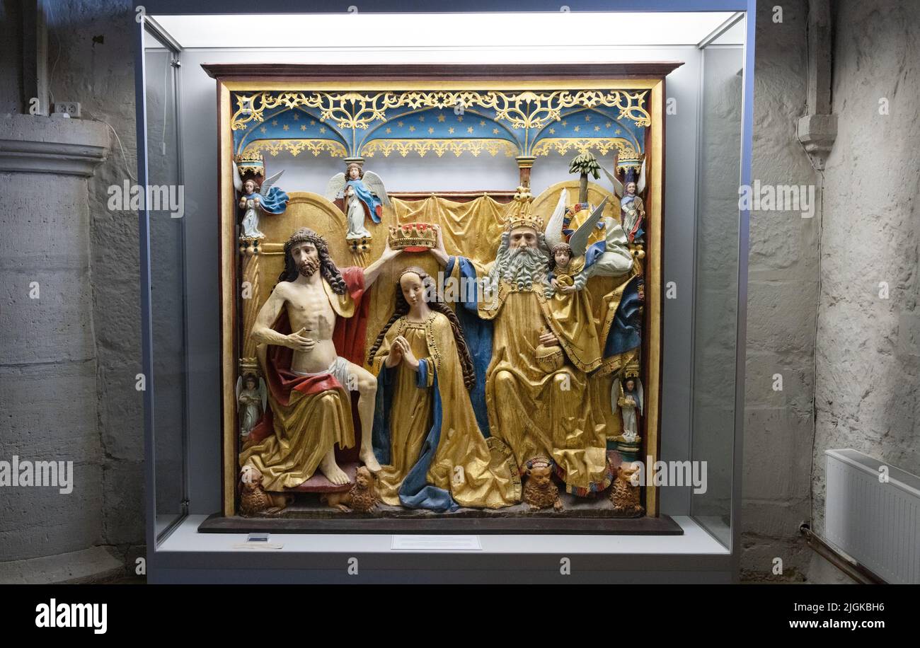 Art religieux antique autel relief, Estonie, Europe. États baltes Banque D'Images